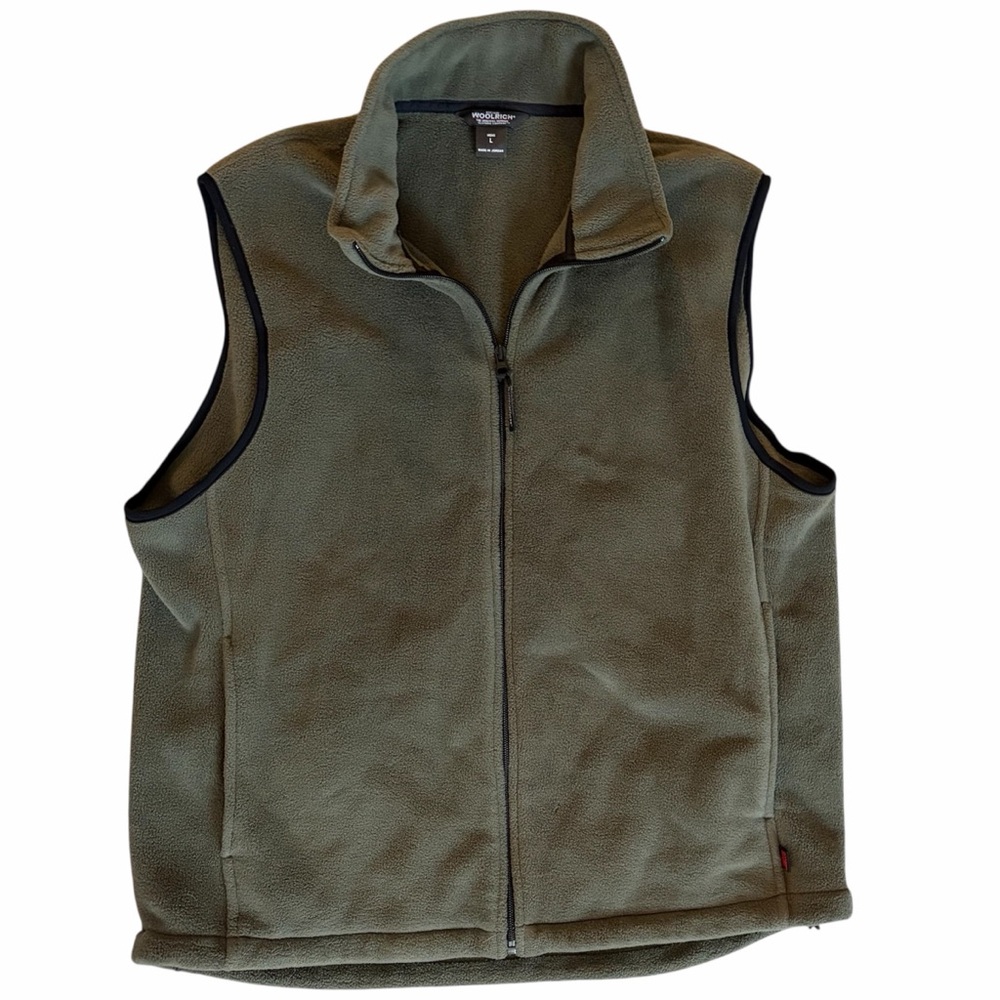 Men's Woolrich Olive Fleece Vest